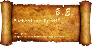 Buchholzer Ernő névjegykártya